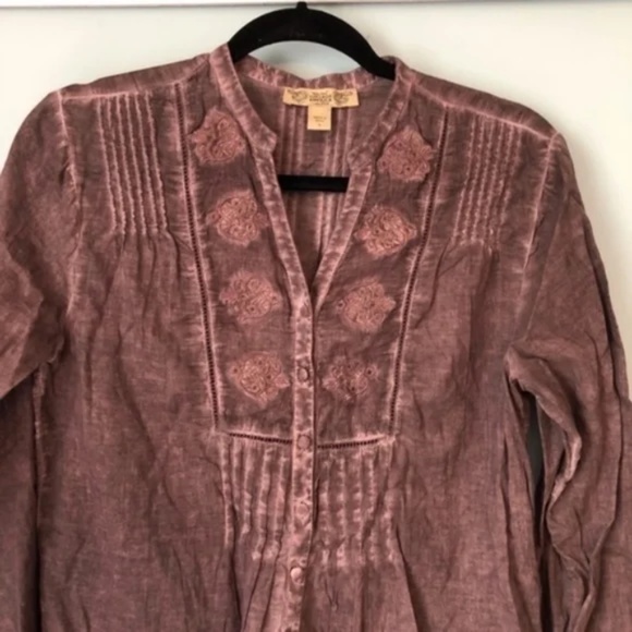 NWOT Nine West Vintage America Embroidered Top - Picture 2 of 7